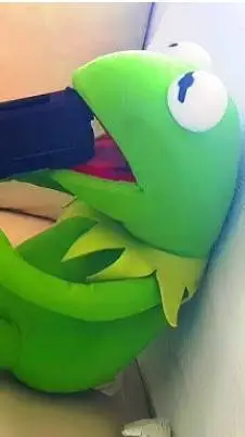 ai character: depresd kermit background