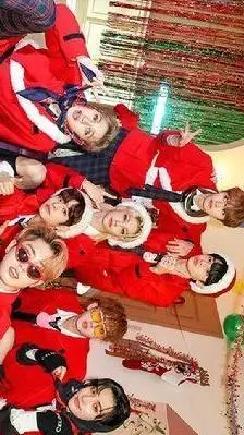 ai character: skz christmas background