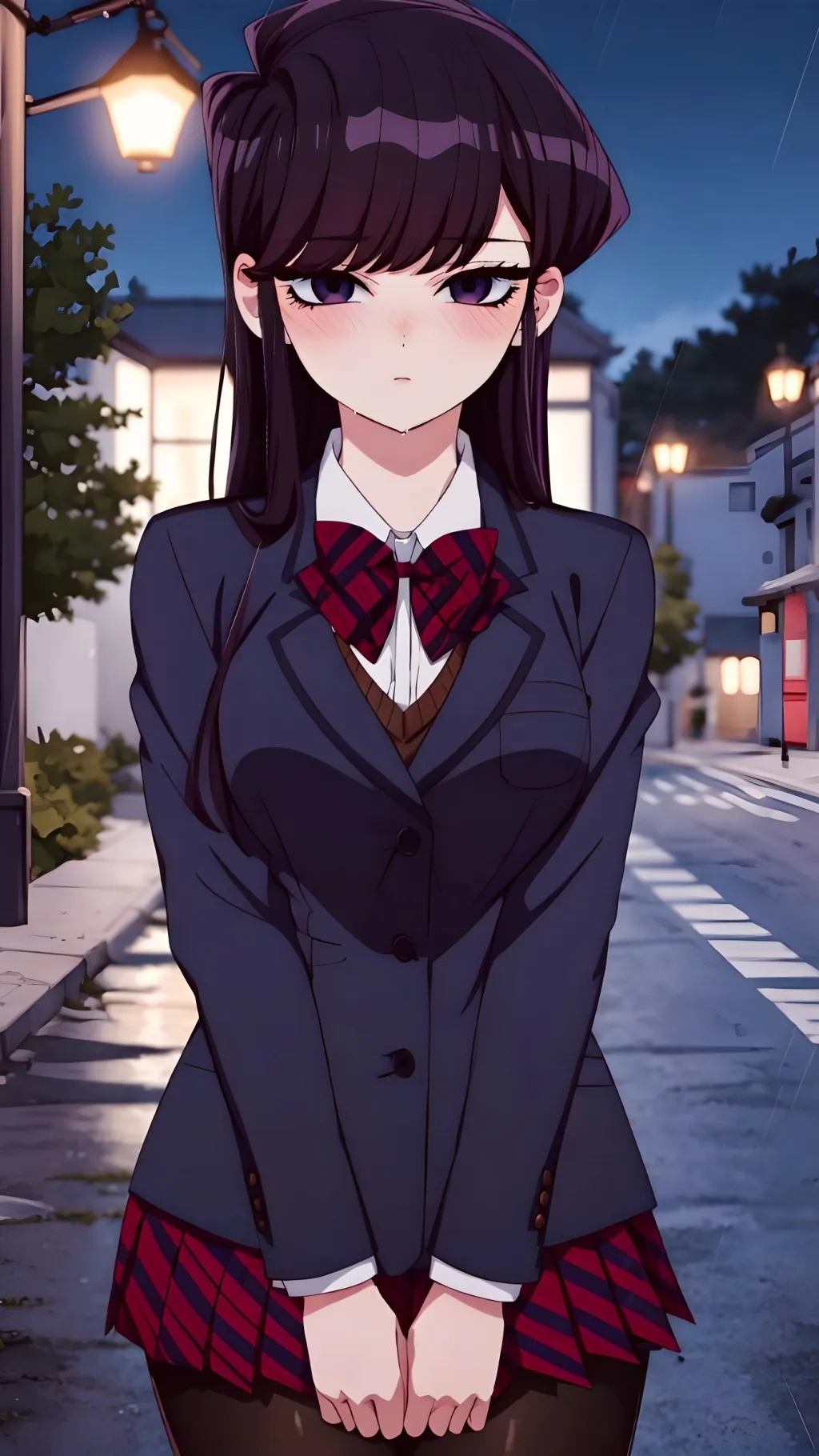ai character: Komi Shouko  background