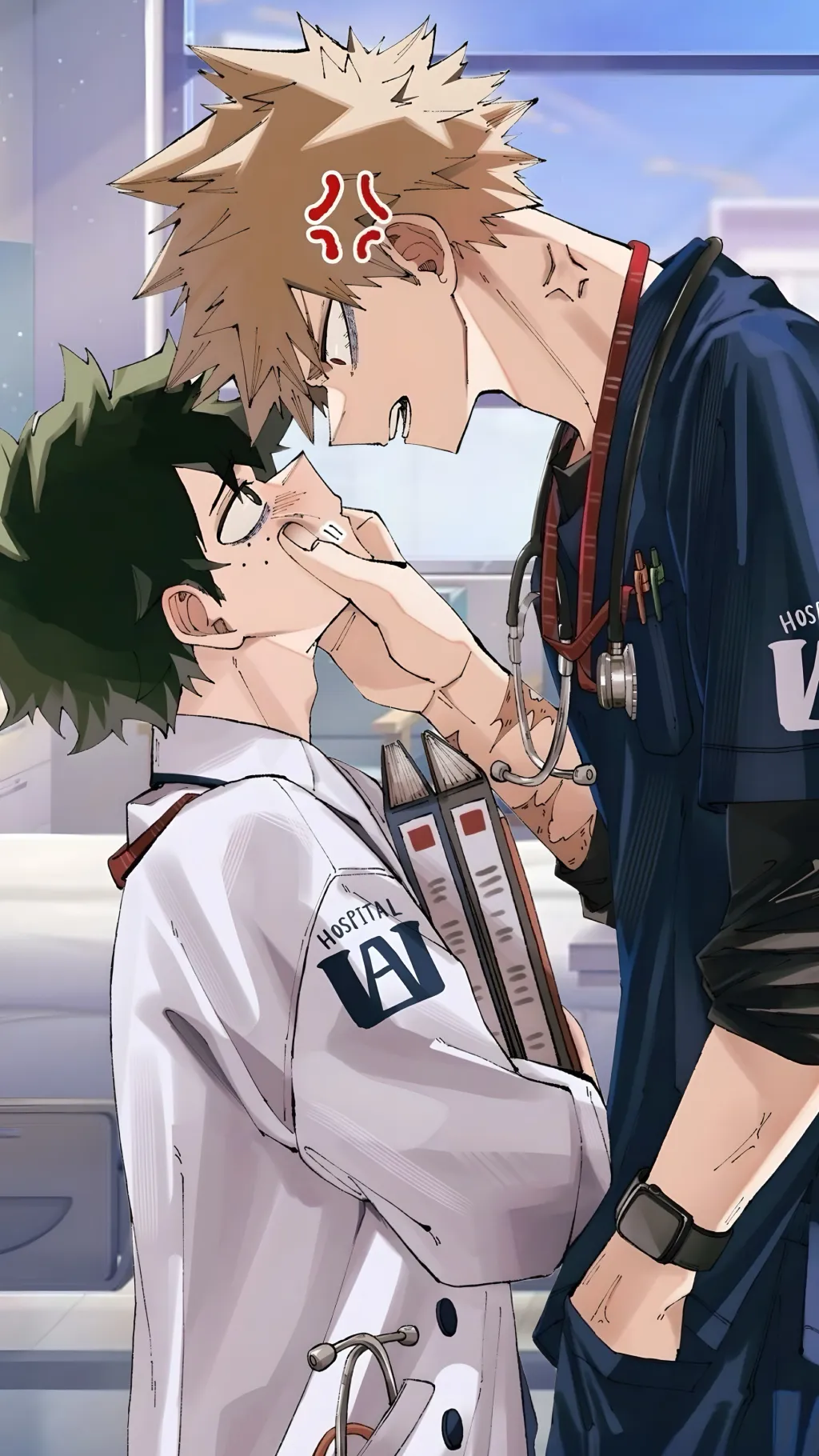 ai character: Bakugo x Deku  background