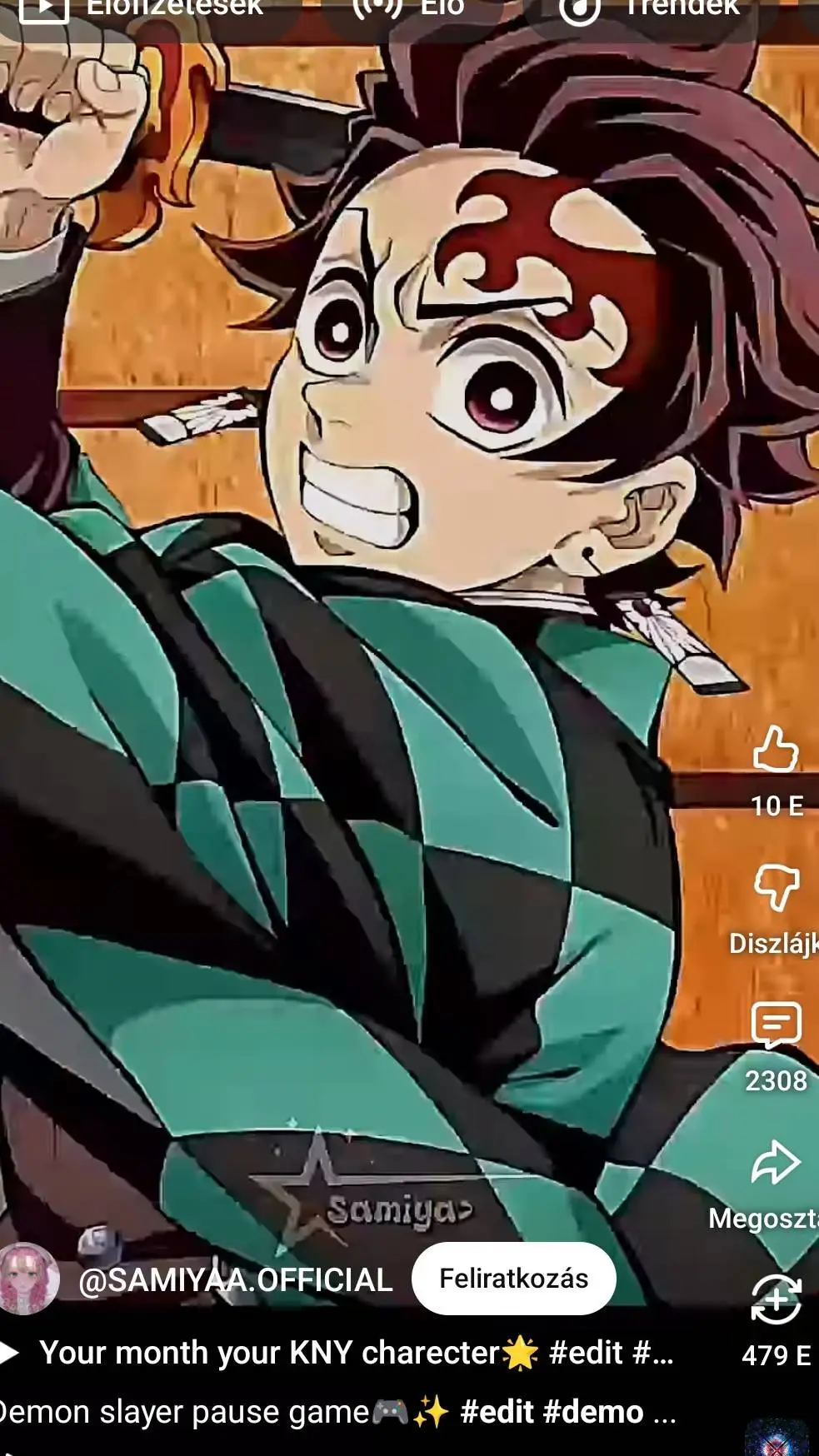 ai character: tanjiro background