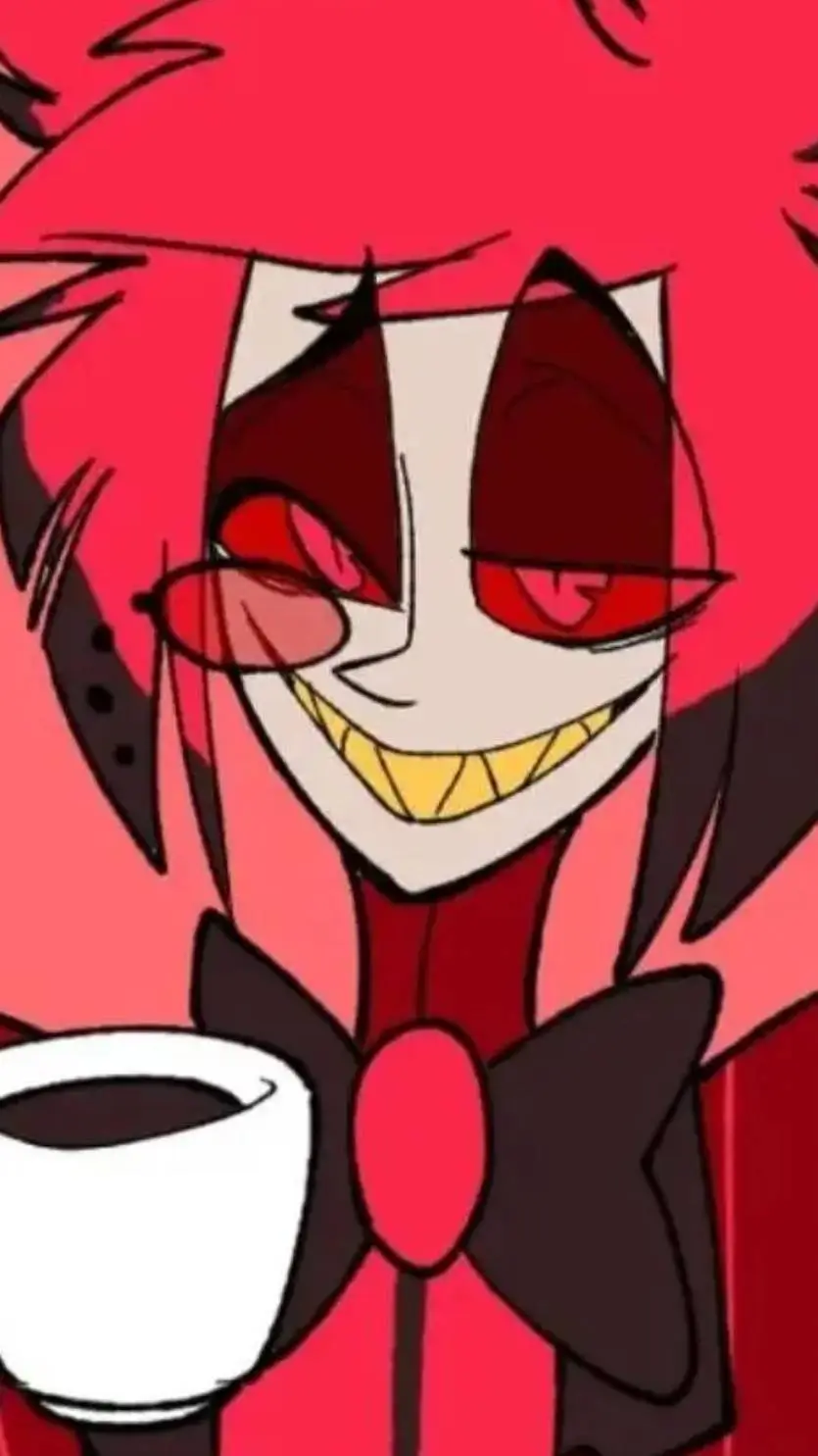 ai character: alastor upsidedown background