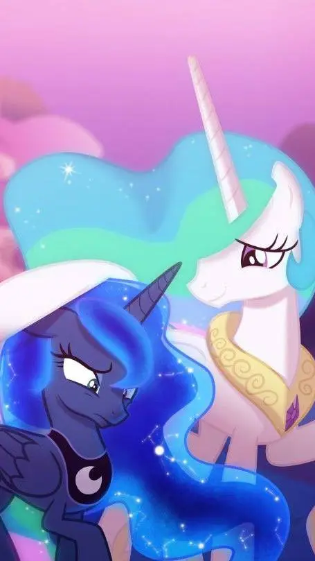 ai character: Luna & Celestia background