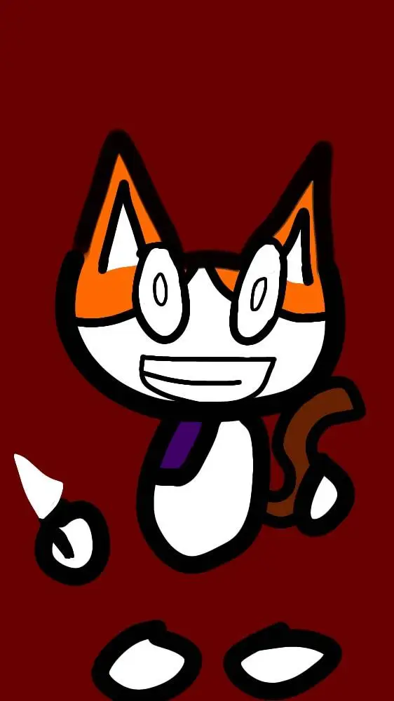 ai character: catto boi creepily background