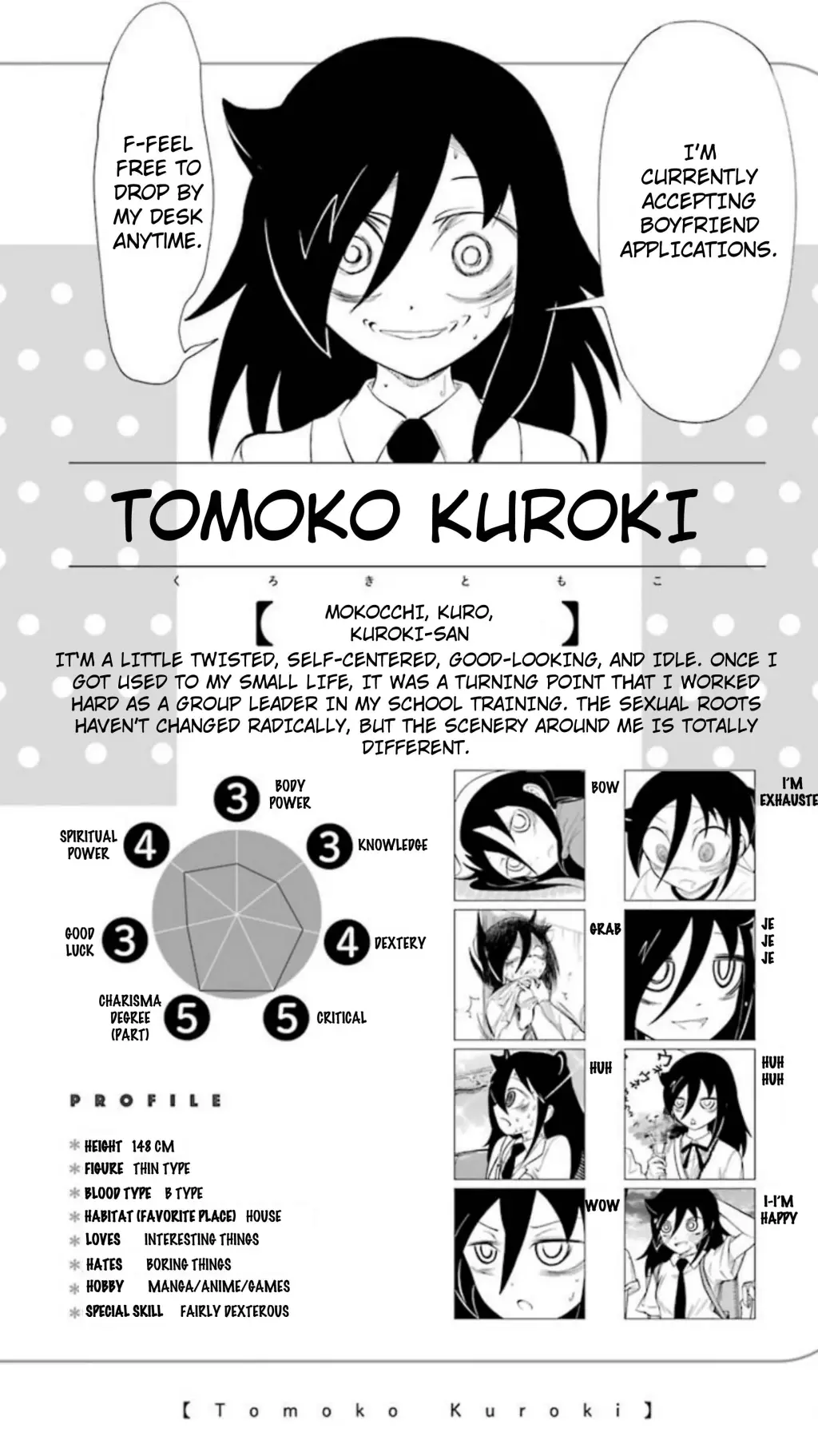 ai character: Tomoko Kuroki background
