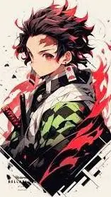 ai character: tanjiro  background
