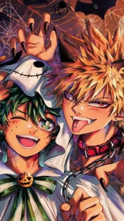 ai character: mha Halloween  background