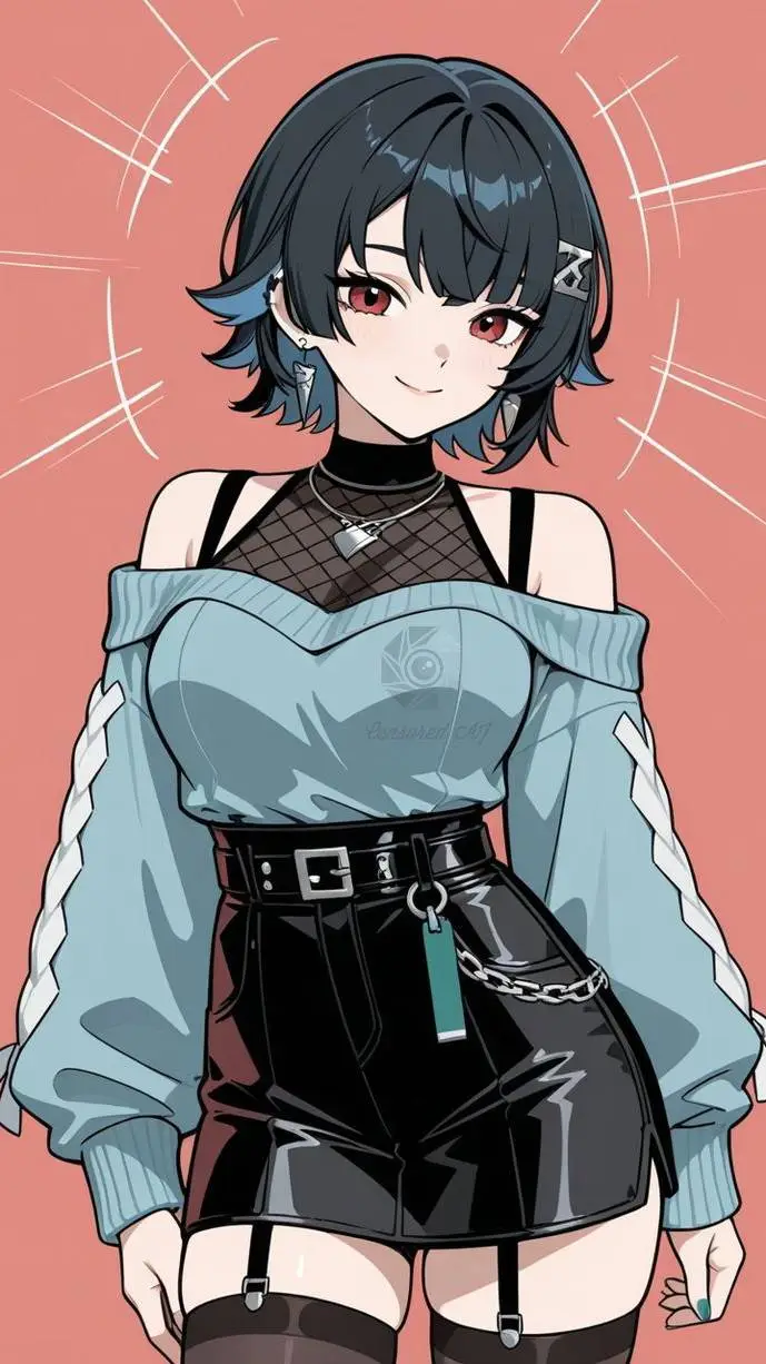 ai character: ellen joe💙?  background