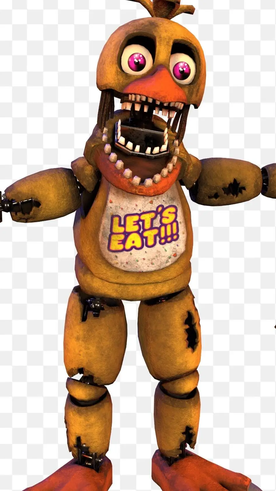 ai character: Withered Chica background