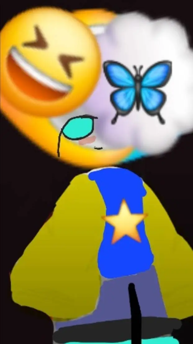 ai character: 💛~iris~🩵(my oc)  background