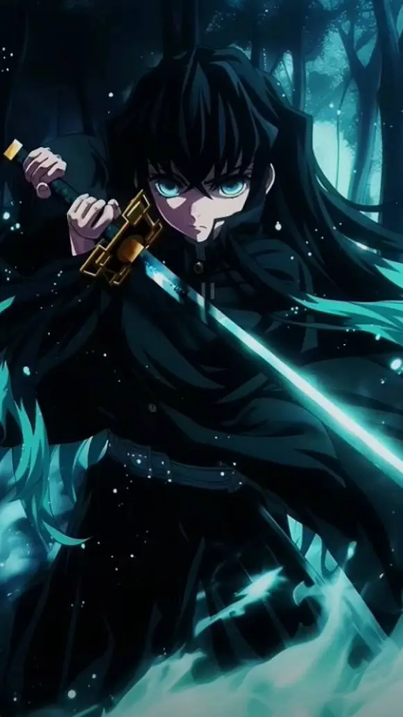 ai character: 🖤💙🌫tokito🌫💙🖤 background