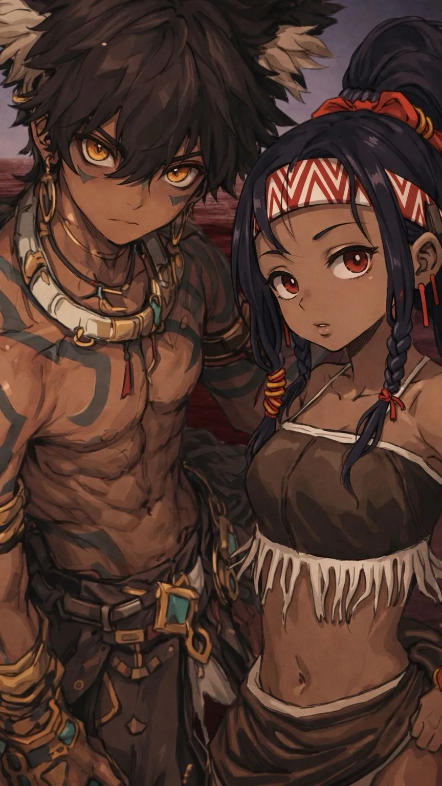 ai character: Zero and Kiri  background