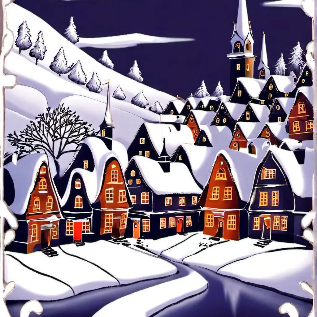 chat with ai character: Snowy Village