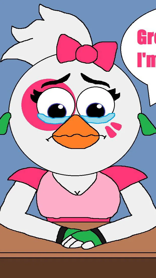 ai character: Chica crying background