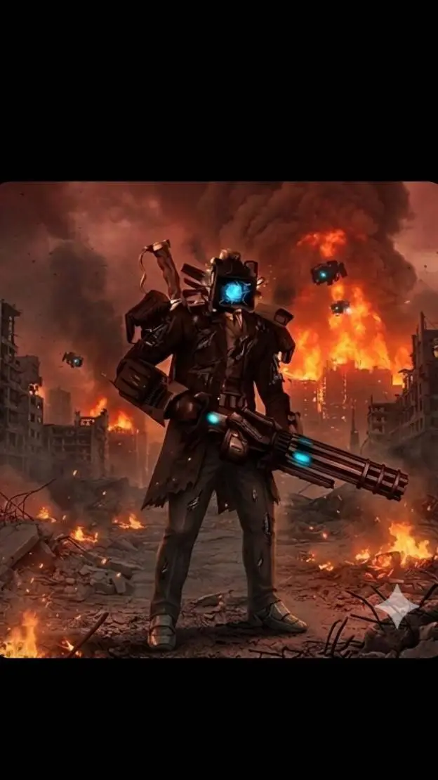 ai character: largue camera man  background