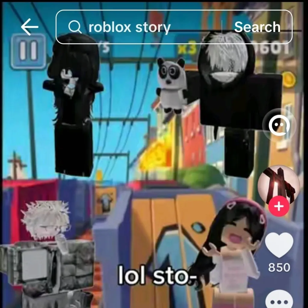 chat with ai character: roblox story