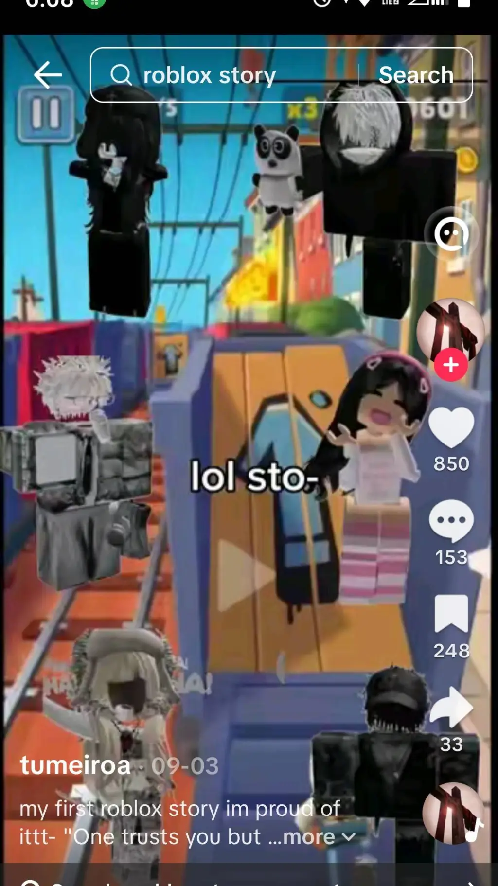 ai character: Roblox story background