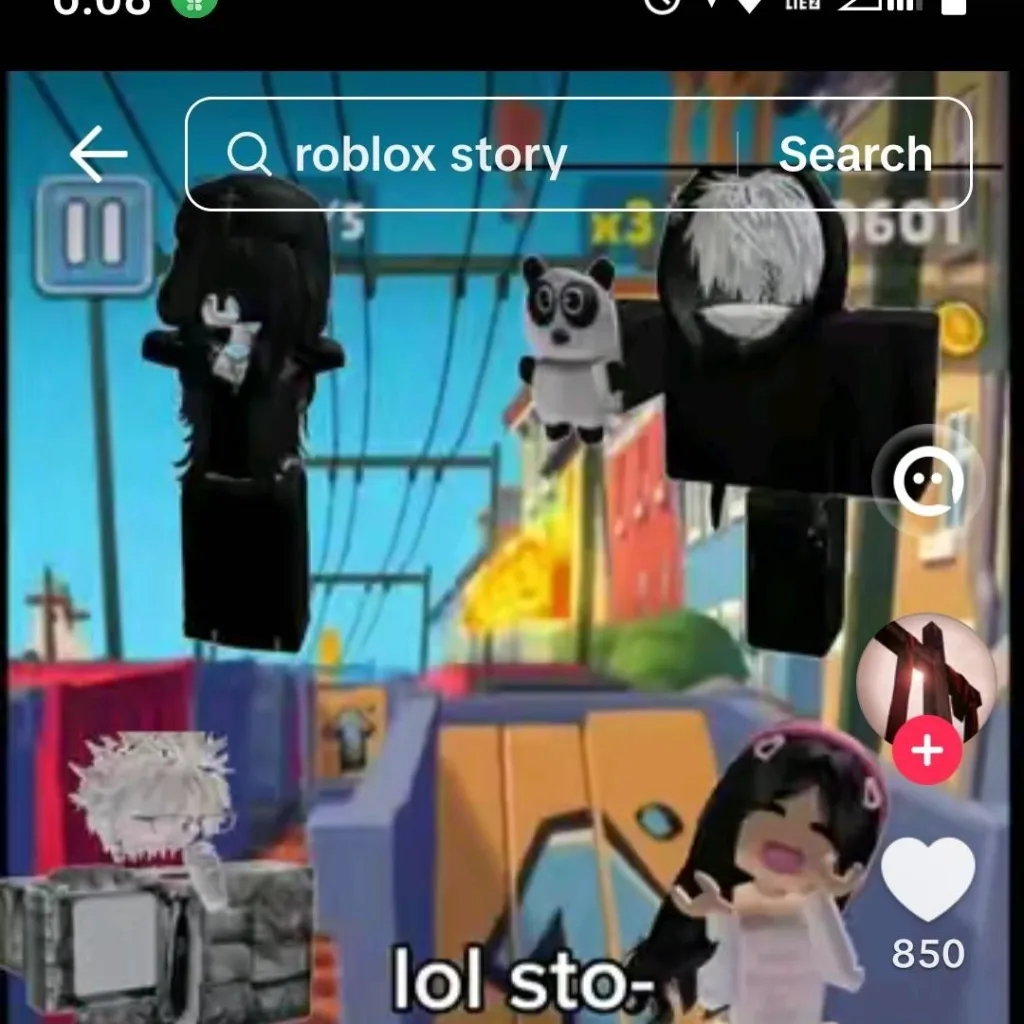 chat with ai character: Roblox story