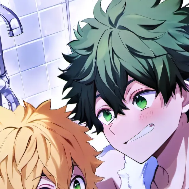 chat with ai character: Bakugo and deku 