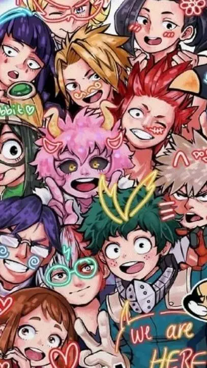 ai character: MHA threeway kiss background