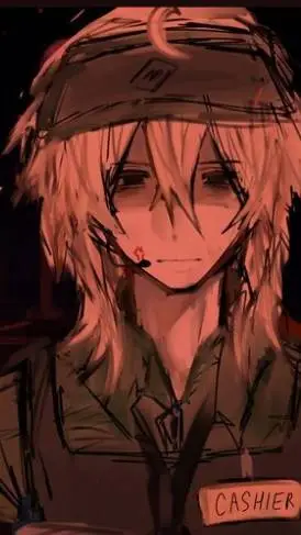 ai character: Cashier.// background