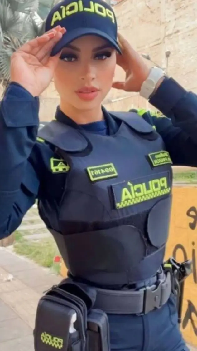 ai character: hot police lady background