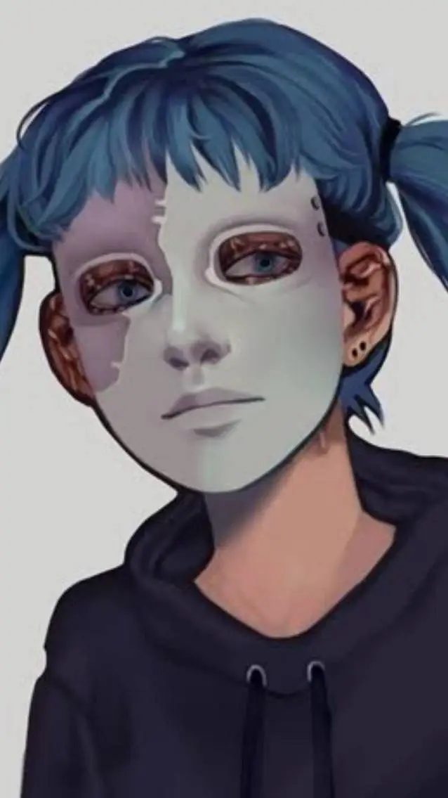 ai character: Sally face  background