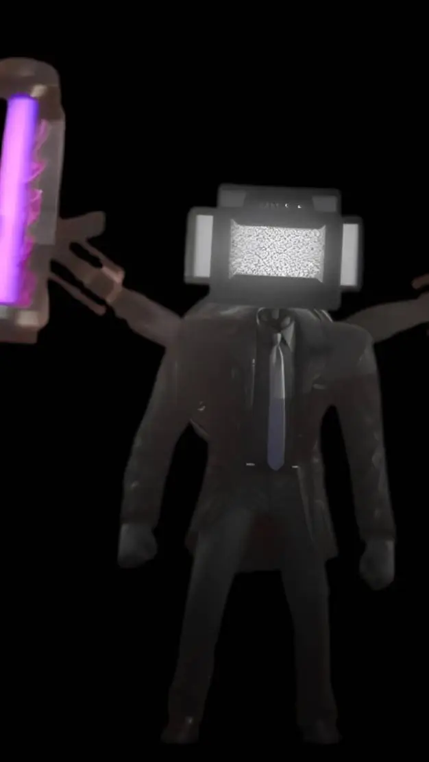 ai character: large tv man background