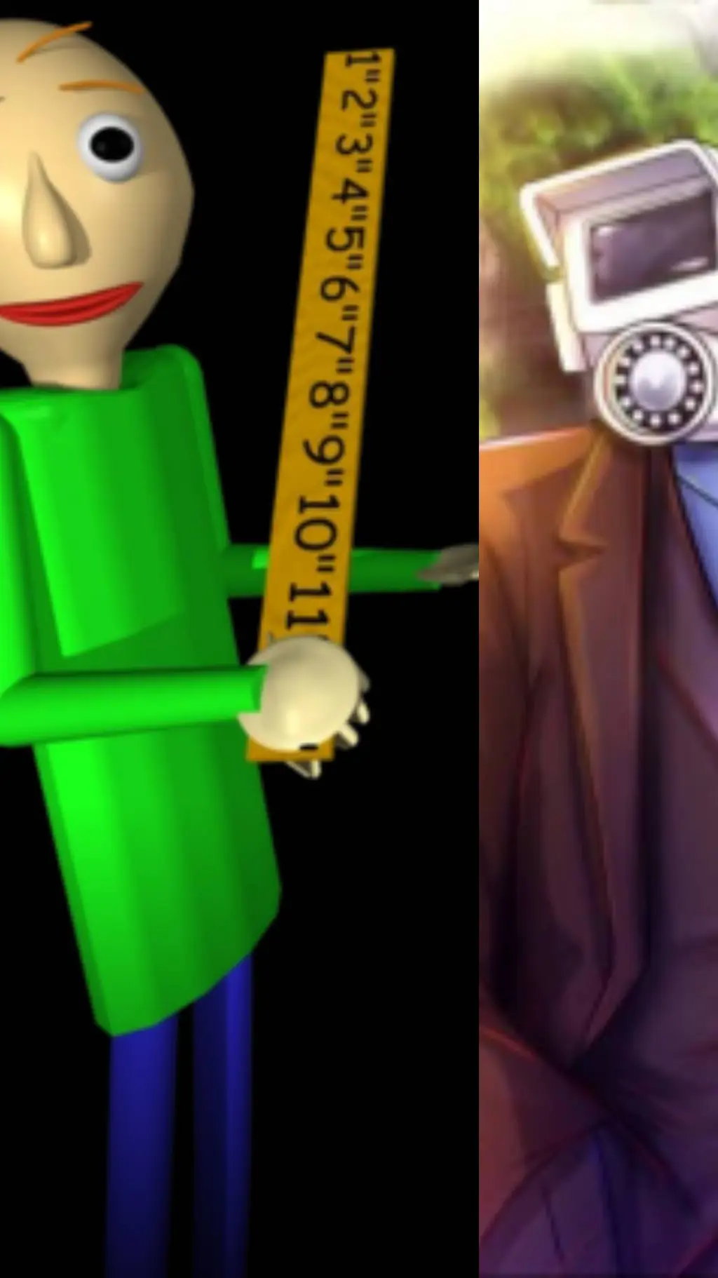 ai character: Baldi & Cameraman background