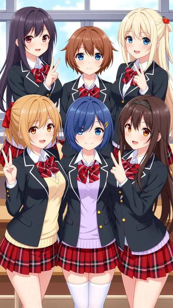 ai character: escuela chicas  background