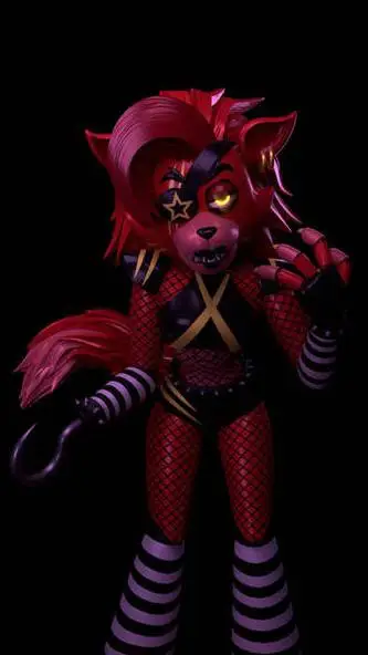 ai character: Glamrock Foxy girl background