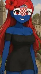 ai character: Croatia girl background