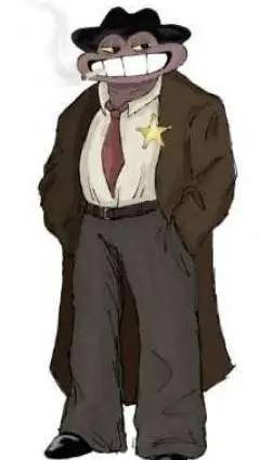 ai character: 👞Sheriff toadster👑 background