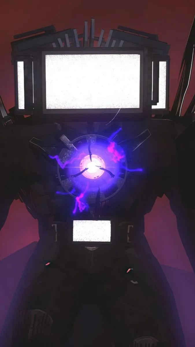 ai character: Titan Tv man  background