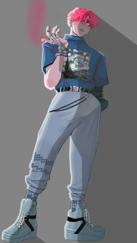 ai character: CDMX🫰💜 background