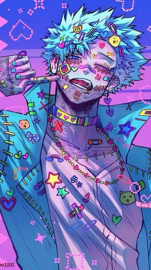 ai character: 𖤐 dabi 𖤐 background