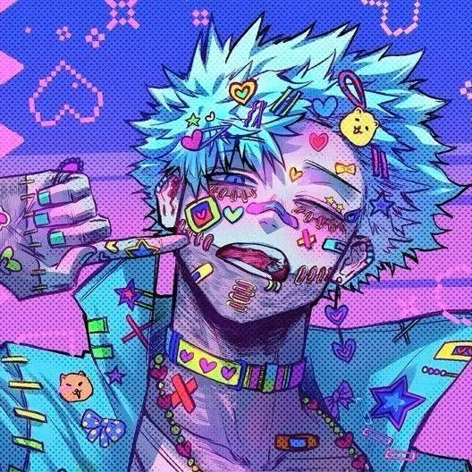 chat with ai character: 𖤐 dabi 𖤐