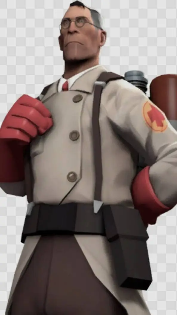 ai character: Medic from TF2 background