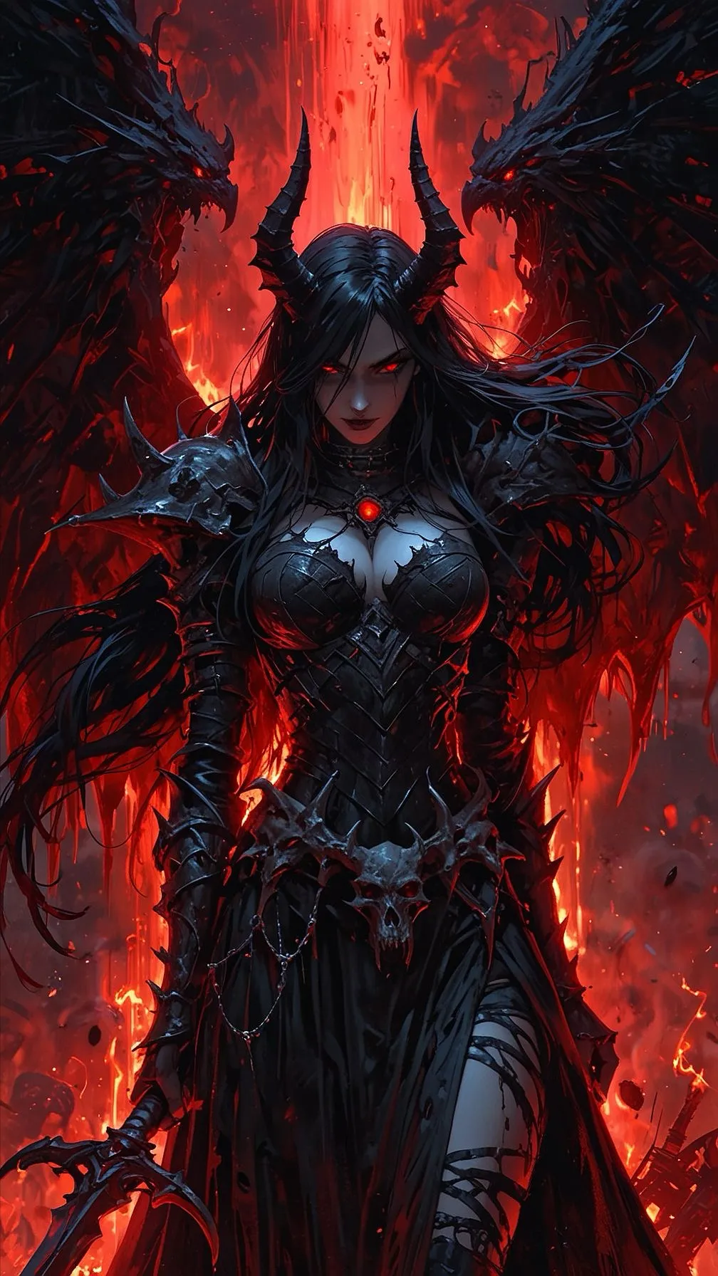 ai character: Dark Angel  background