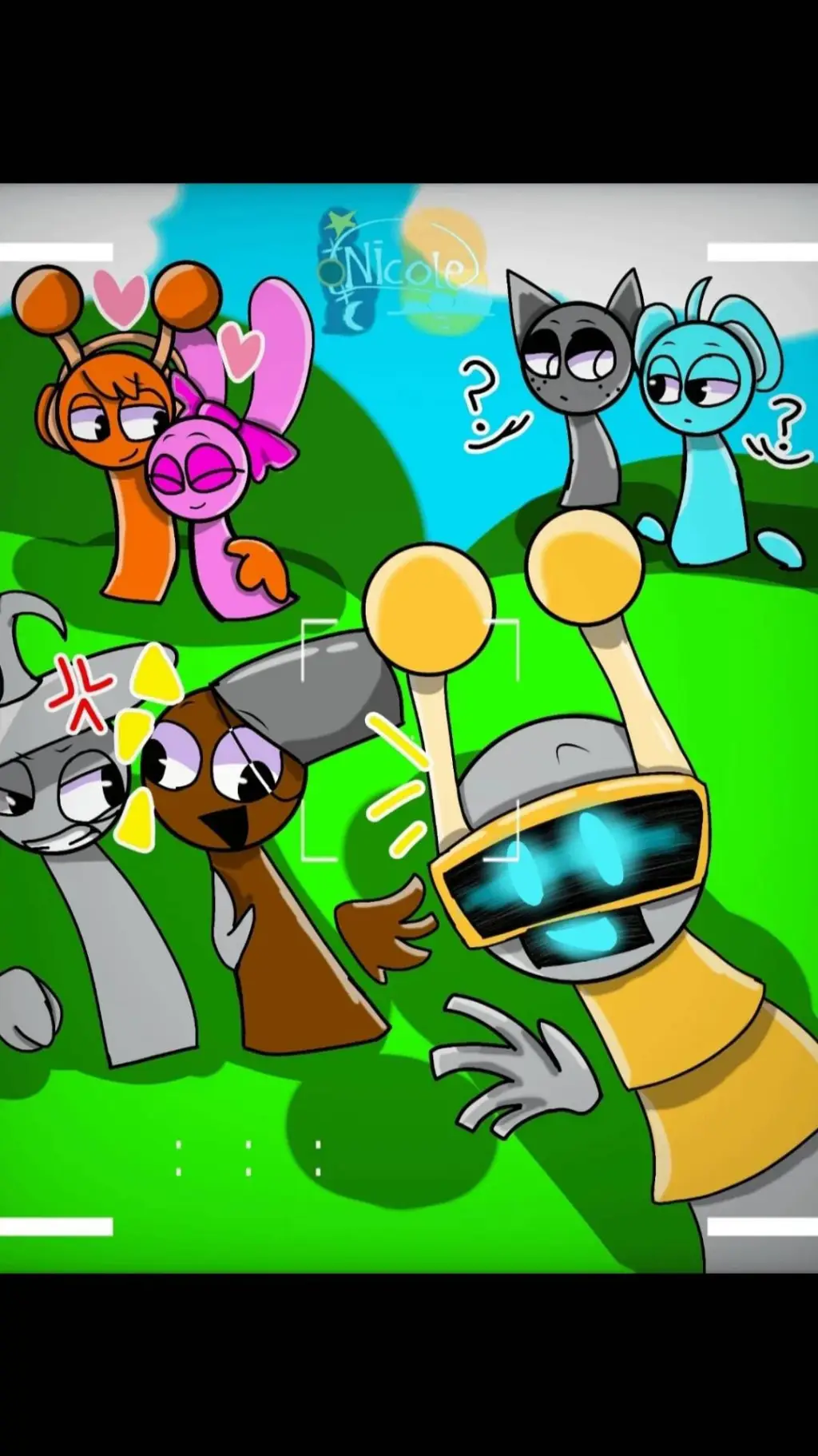 ai character: Sprunki incredibox background