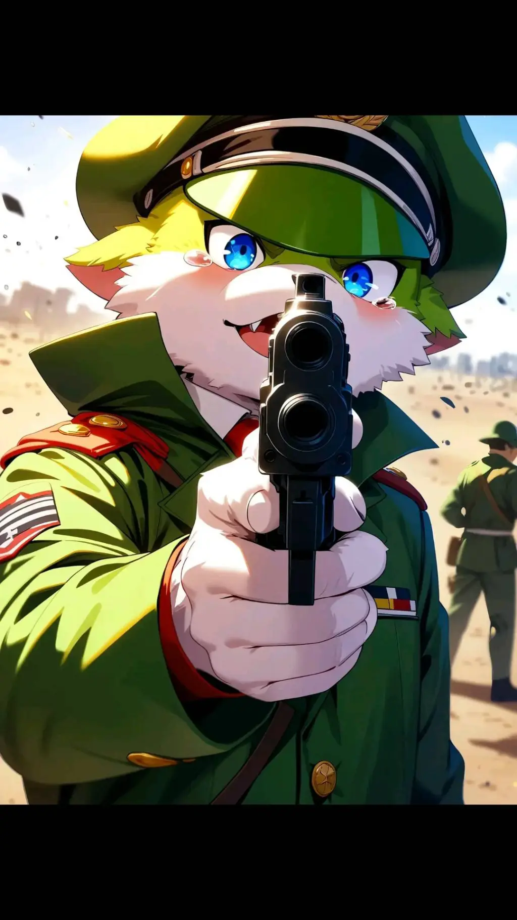 ai character: 2036 furry war background