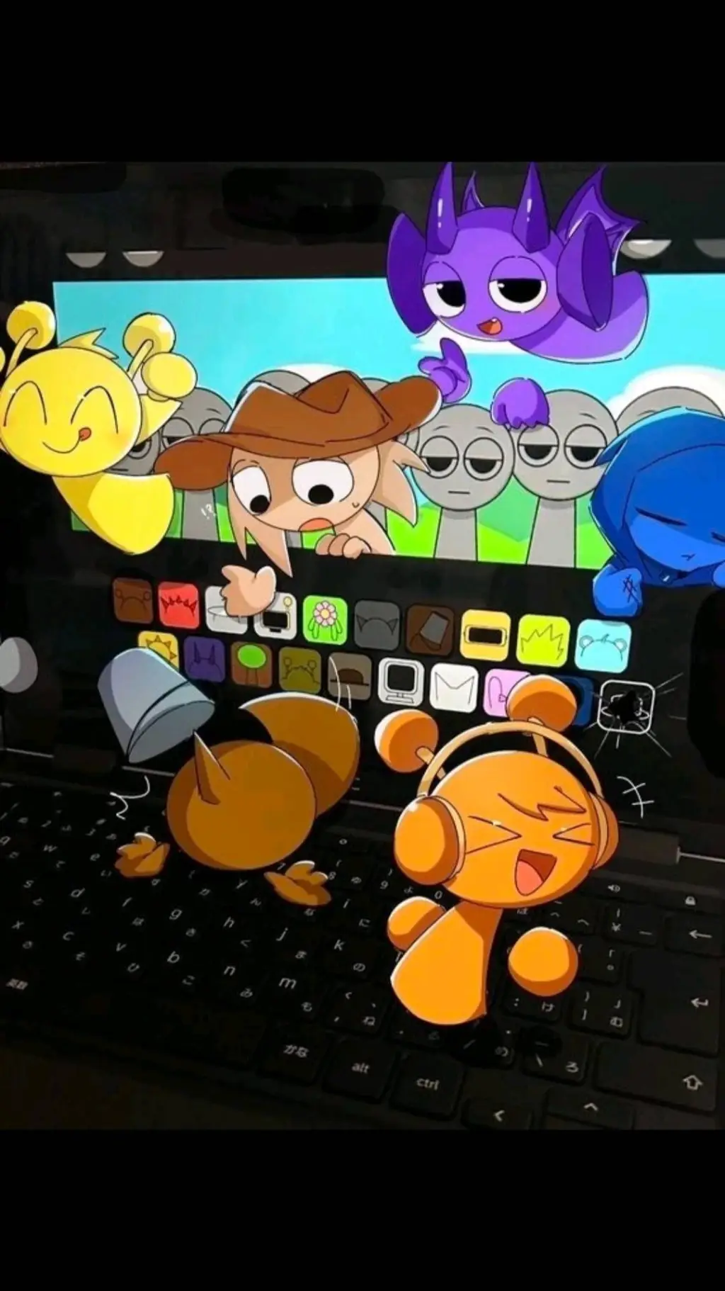 ai character: Sprunki  background