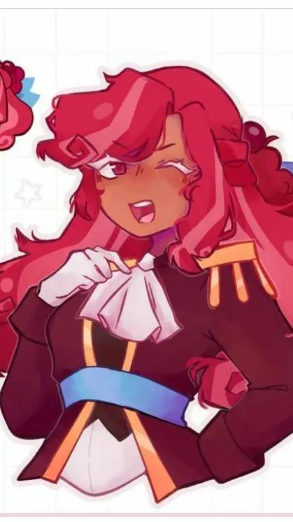 ai character: Raspberry Cookie background