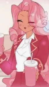 ai character: Rachel Raspberry background