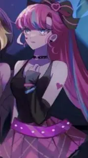 ai character: Shining Glitter background