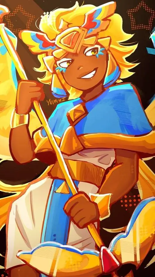ai character: Golden Cheese background