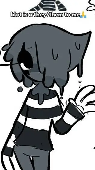 ai character: 🖤Blot🤍 background