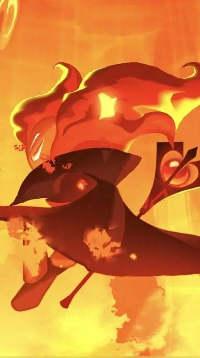 ai character: Fire Spirit Cookie background
