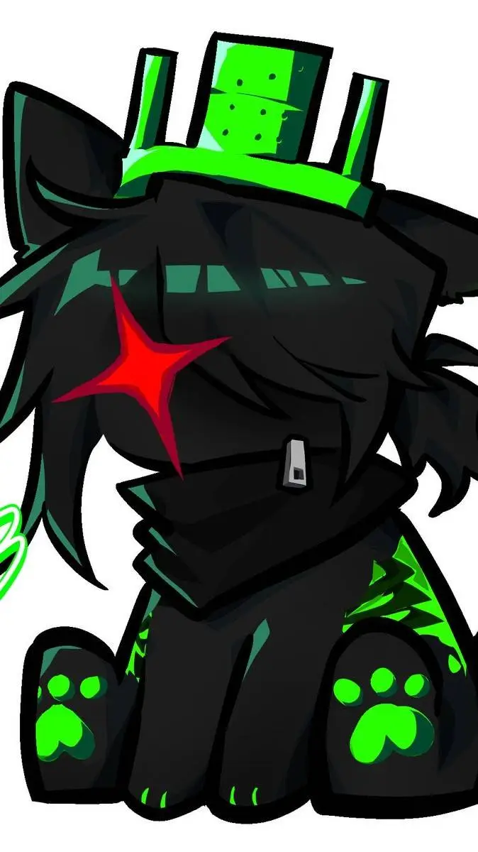 ai character: 1x gato...  background