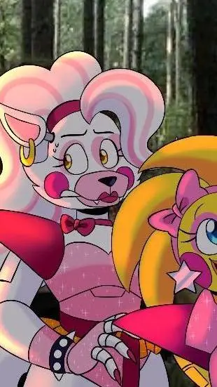 ai character: Mangle x toy chica background